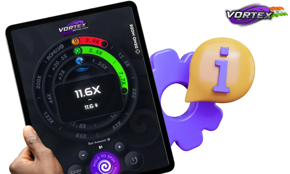 Basic information about the game Vortex game