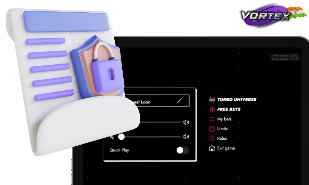 At Vortex game, your data is guaranteed to be protected